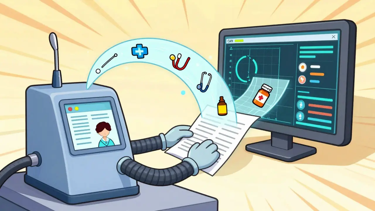 Machine processing medical reports and data streams