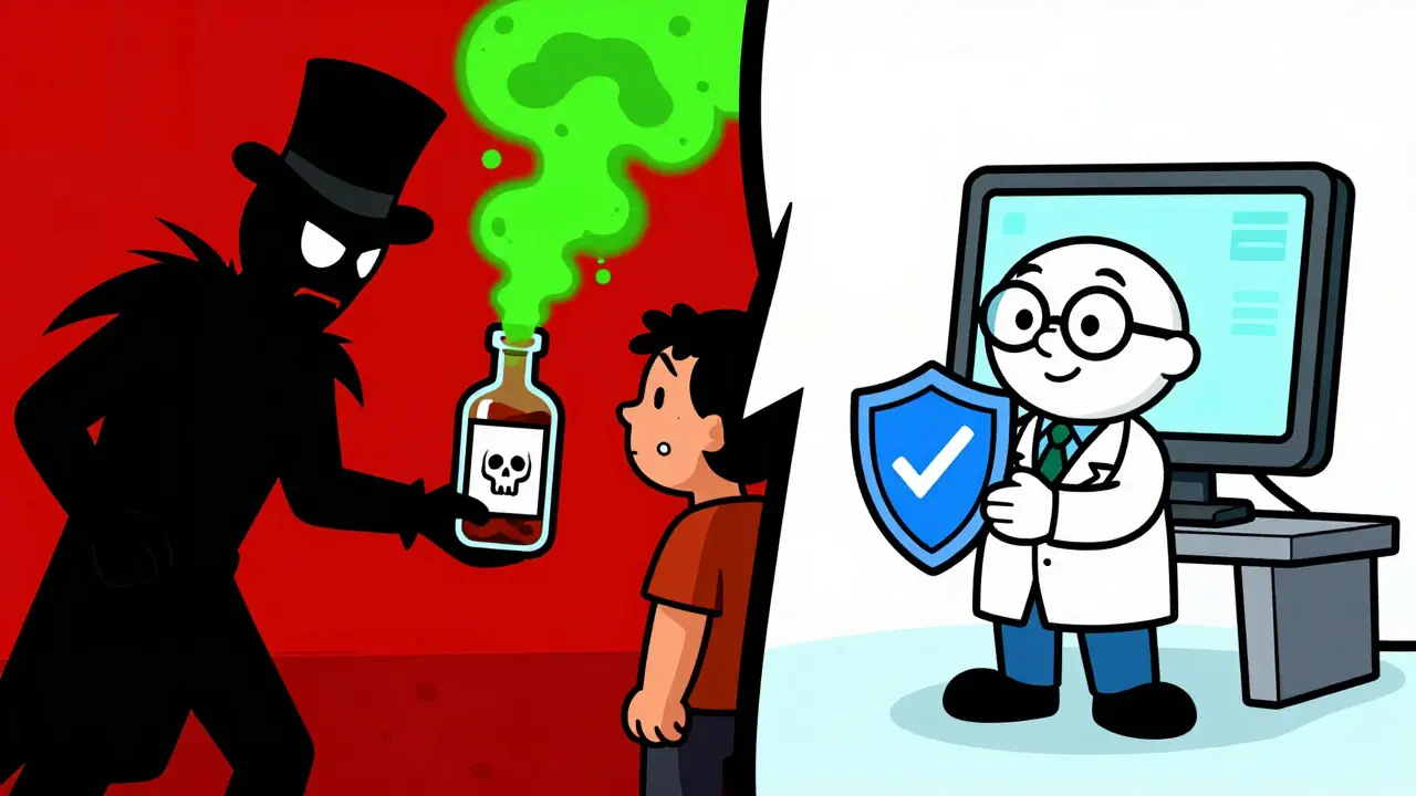 Sinister dealer vs safe doctor in rubber hose style