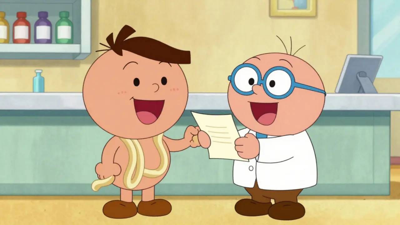 Doctor handing prescription to happy patient