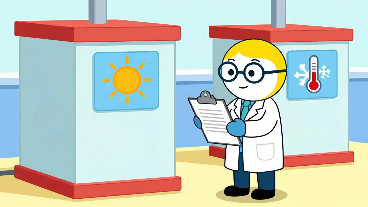 Rubber hose cartoon scientist monitoring stability chambers